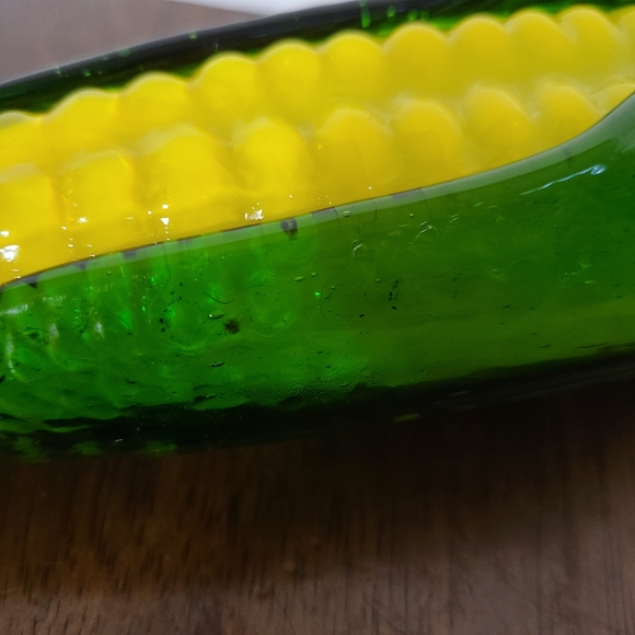 SOLD Two Vintage Blown Glass Corn Cobs - Picture 5 of 9